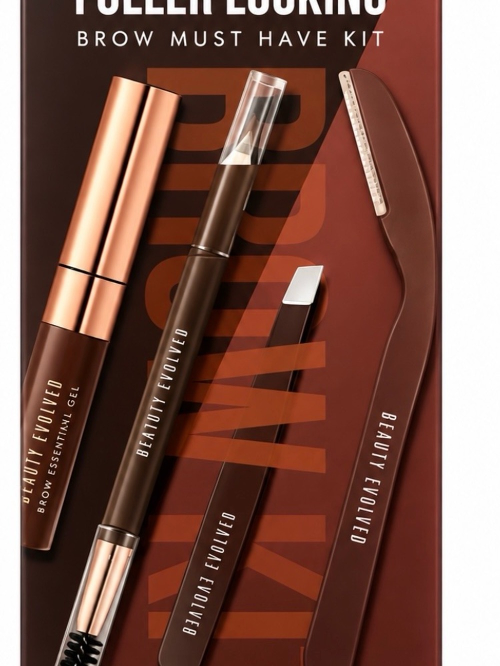 Fuller Looking Brow Kit — Deep Brown